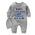 YSCULBUTOL Baby Twins Bodysuit Boy Girl Short Sleeve T-Shirt A Pair Newborns Toddler Tee Shirts, White Uncle Aunt, 0-3 Months