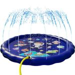 Moonmen Sprinkler Mat for Kids, Large Size Outdoor Splash Play Mat Water Pad Toys for Toddlers Boys Girls Children (Astronaut)