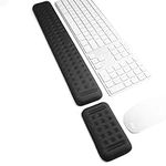 VAYDEER Keyboard and Mouse Wrist Rest Set Gaming Memory Foam Ergonomic Hand Palm Rest Support for Computer, PC, Laptop, Mac Typing and Wrist Pain Relief and Repair (44cm+13cm, Black)