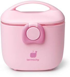 Termichy Baby Formula Dispenser, Portable Milk Powder Dispenser Container with Carry Handle and Scoop for Travel Outdoor Activities with Baby Infant, 8.8OZ, 0.55LB, 250g (Light Pink)