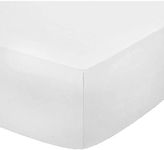 Sleep and Beyond Easy Care 144 Thread Count Percale Deep Fitted Sheet (White, Super King)