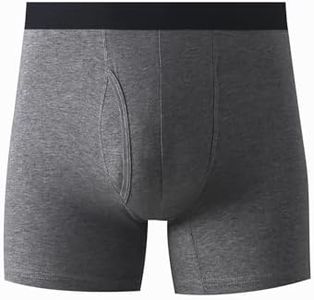 Manote 100% Merino Wool Men's Boxer Briefs Underwear, Soft Comfy Breathable Moisture Wicking Base Layer Sports Underpants for Men (AU, Alpha, X-Large, Regular, Regular, Charcoal Grey)