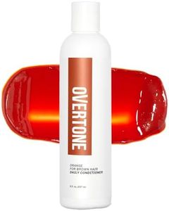 Overtone Daily Color Depositing Conditioner for Dyed & Natural Hair, 8oz Temporary Coloring with Shea Butter & Coconut Oil, Refresh Color & Prevent Fading, Vegan, Cruelty-Free, Orange for Brown