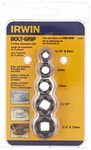 Irwin 394002 Bolt Grip Nut Remover Expansion Set, 5/16" (8mm), 10mm, 13mm, 11/16", 3/4" (19mm)