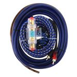 DriSentri 1 Set of Car Power Amplifier Car Speaker Woofer Cables Car Power Amplifier Audio Line Power Line with Fuse Suit, Blue