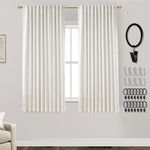 PANELSBURG Extra Wide Blackout Curtains 70 Inches Wide x 63 Inch Length for 72 Inches Width Bedroom Living Room Window,Cream