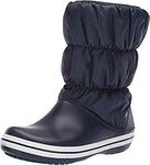 Crocs Women's Winter Puff Boot, Navy/White, 5