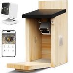 Euphoricca Smart Bird House with Camera Bird Box for Outdoors - Full Color Night Vision 3MP HD Camera Birdhouse Auto Capture Bird Videos & Motion Detectio APP Control for Blue Tits and Wild Birds