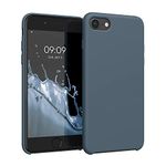 kwmobile Case Compatible with Apple iPhone SE (2022) / iPhone SE (2020) / iPhone 8 / iPhone 7 Case - TPU Silicone Phone Cover with Soft Finish - Dark Slate