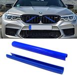 Jaronx Compatible with BMW Grill Inserts Trims for 1 2 3 4 5 6 7 Series, F20 F22 F30 F32 G30 G32 G11 G12, Compatible with BMW V Brace Wrap Covers Blue Grill Stripes Grille Inserts Stripes Wrap(Blue)