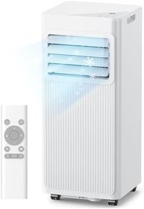 Mobile Klimaanlage 7000 BTU, 4-in-1 Klimagerät mit Abluftschlauch & 4m Fensterabdichtung für Schiebefenster & Kippfenster, Ohne Bohren, Kühlen & Entfeuchten, 25m², Polarweiß