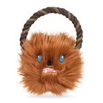 Star Wars for Pets Chewbacca Rope Ring with Plush Head Dog Toy | Chewbacca Chew Toy for Dogs | Dog Toys, Dog Tug Toys, Tug of War Dog Chew Toys, One Size (FF19197)