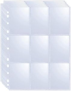 360 Pockets Trading Card Sleeves, Double-Sided 9 Pocket Page Protector, Ultra-Clear Card Sheets for 3 Ring Binder, Card Sleeves for Game Yugioh/MTG Cards, Baseball Cards, Business Cards, Coupons