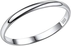 925 Sterling Silver Size 5 Rings For Women 2mm Thin Ring Band