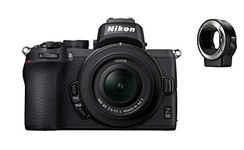 Nikon Z50 + Z DX 16-50mm + FTZ Mirrorless Camera Kit (209-point Hybrid AF, High speed image processing, 4K UHD movies, High Resolution LCD Monitor) VOA050K004