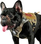 OneTigris Tactical Dog Harness Vest,No-Pull Service Dog Vest with Hook & Loop Panels,Adjustable Dog Vest Harness for Walking Hiking Training(CamoColor,XS)