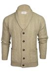 Xact Mens Cable Shawl Neck Cardigan (Natural Twist) XXL