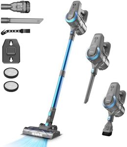 DEVOAC Cordless Vacuum Cleaner, 6 in 1 Ultra-Lightweight Stick Vacuum, 2200mAh Battery Up to 40mins Runtime, Powerful Handheld Vacuum for Hard Floor Carpet Pet Hair Home