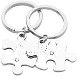 Eilygen Puzzle Piece Couple Keychai