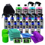 Car Detailing Kit Full Exterior Interior Vehicle Cleaning Washing Polish Wax Wheel Clay (Complete Detailing Kit)