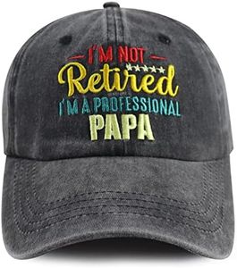 World's Best Dad Hat for Men, Funny Adjustable Cotton Embroidered Professional Papa Baseball Cap, A Professional Papa Black, One Size