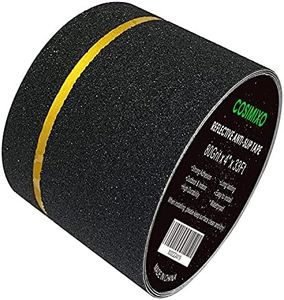 Cosimixo 4" x 33FT Anti Slip Tape With Reflective Stripe - Best Grip Non Slip Stair Treads, High Traction Adhesive for Stairs Step