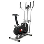 Luna Pro 2-in1 Elliptical Cross Trainer Exercise Bike-Fitness Cardio Weightloss Workout Machine-With Seat + Pulse Heart Rate Sensors