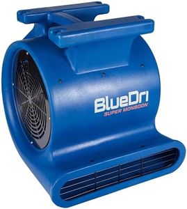 BlueDri Super Monsoon 1 HP, 4050 CFM Air Mover Blower Fan for Water Damage Restoration Carpet Dryer Floor Home and Plumbing Use, Blue, BD-SMNSN