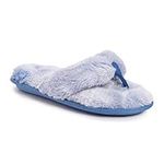 MUK LUKS Women's Maren Thong Slpr Cloudsky Slippers, Blue Cloudy Sky, Medium