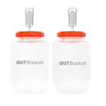 Gutbasket Fermenter 2 L (2 Jars)- Glass Fermentation Jar With Airlock And Lid | Ideal For Making Small Batches Of Fermented Beverage At Home, Blue