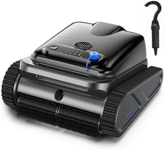 OUCAXIA Y50S Robotic Pool Vacuum, 4L Large Capacity Pool Vacuum for Inground & Above Ground Pools, Wall Climbing Pool Robot for Floor/Wall/Waterline/All Cover Cleaning Up to 2200sq.ft, Auto-Parking