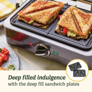 Cuisinart Grill Sandwich Maker – Grey Non-Stick Press