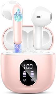 Auriculares Inalambricos Bluetooth, Auriculares Bluetooth 5.4 con 4 HD Mics, 50Horas HiFi Estéreo Cascos Inalambricos Bluetooth con ENC Reducción de Ruido, Audifonos IP7 Impermeable, Pantalla LED