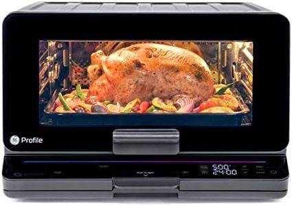 GE Profile Smart Oven with No Preheat, 11-in-1 Countertop Oven including Air Fry, Warm, Toast, Broil, Roast, Pastry, Reheat, and more, WiFi and Smart Connected, Black