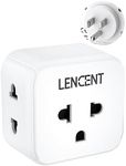 LENCENT EU to US Plug Adapter, European to USA Outlet Adaptor, Travel from Europe to American Outlet, 3-Sided Outlet Extender, Wall Tap, Mini Charger Box, Travel Plug Converter, Cruise Ship Approved