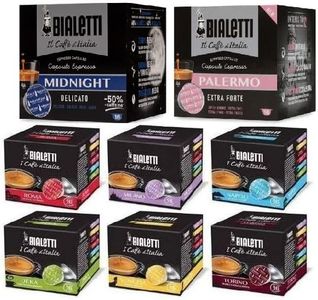 Bialetti caffè 8 scatole Gusti Assortiti con novità Palermo e Midnight.
