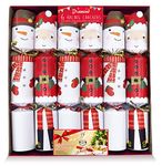 Racing Christmas Crackers Pack 6 Funny Characters with Race Game + 1 pack of "Pin the Nose on the Snowman" game - By Diamond Brand