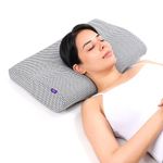 Frido Ultimate Contour Cervical Neck Pillow | For Pain Relief Sleep | Improves Posture & Spinal Alignment | Neck Pain Relief Cushion with Ultra Responsive Memory Foam & Skin Friendly Cover | Grey Mesh