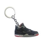 Dapper Accessories Jordan Sneaker 2D Rubber Keyring/Keychain (4 Bred)