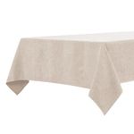 BALCONY & FALCON Rectangle Tablecloth, Wrinkle Resistant and Water Proof Table cloth, Decorative Linen Fabric Tablecloths for Dining, Parties, Kitchen, Wedding and Outdoor Use (Beige, 140x240cm)