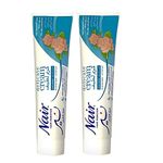 Nair Tube Hair Remover Cream Delicate Fragrance for Silky and Smooth Skin for all Hair Types, 110 gm, Pack of 2