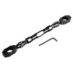 Motorcycle Balance Bar, 7/8" 22mm 3 Colors Aluminum Alloy Adjustable Motorcycle Reinforce Crossbar Handlebar Strengthen Lever Accessories (black)