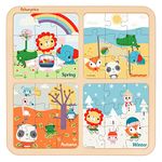 Fisher Price 4 in 1 Seasons Wooden Jigsaw Puzzle Toy for Kids (36 Pcs)