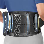 Fiohiros Back Support Belt for Lower Pain Relief, Back Brace with Ergonomic Spine Curve for Men & Women, Lumbar Support for Sciatica, Herniated Disc, Scoliosis, Heavy Lifting L