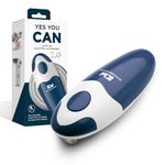 Kitchen Mama Auto 2.0 Electric Can Opener : Refined Blade Opens Almost Any Cans - Automatic, Hands Free, Smooth Edge, Food-Safe, Battery Operated, YES You CAN (Navy)