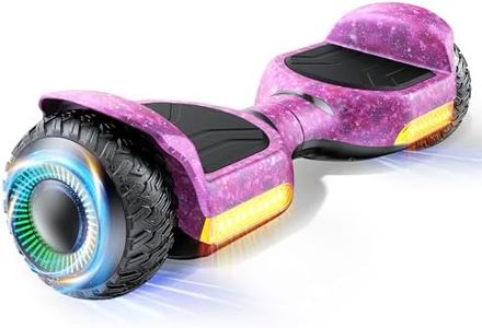 Gyroor Self Balancing Scooter New G13 All Terrain Balancing Scooter with LED Lights, Self Balancing Off Road with Bluetooth for Kids ages 6-12 and Adults-Galaxy Purple