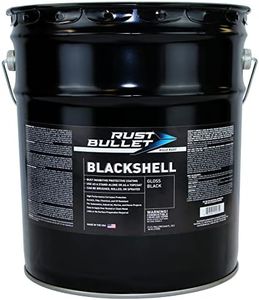 RUST BULLET BlackShell - Gloss Black - 5 Gallon - Corrosion Preventive Coating, UV Resistant Rust Proofing Paint, Long-Lasting Metal Protection