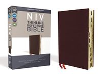 NIV, Thinline Reference Bible, Bonded Leather, Burgundy, Red Letter Edition, Indexed, Comfort Print: New International Version, Burgundy, Bonded Leather, Thinline Reference, Comfort Print