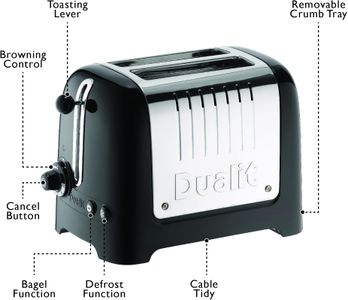 Dualit 2-Slice Lite Toaster – Compact Stainless Steel