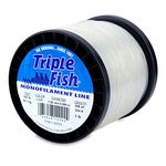 Triple Fish Mono Line, 200-Pound (90.7 Kg) Test, .059 in (1.50 Mm) Diameter, Clear, 1-Pound (0.45 Kg) Spool, 245-Yard (224 M)